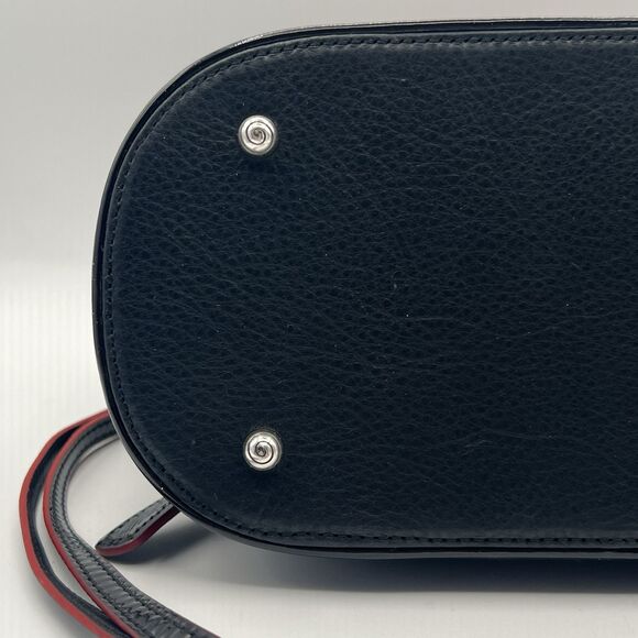 City Block Collection Brighton Black Leather Python Frame Purse Shoulder Strap - Picture 12 of 16